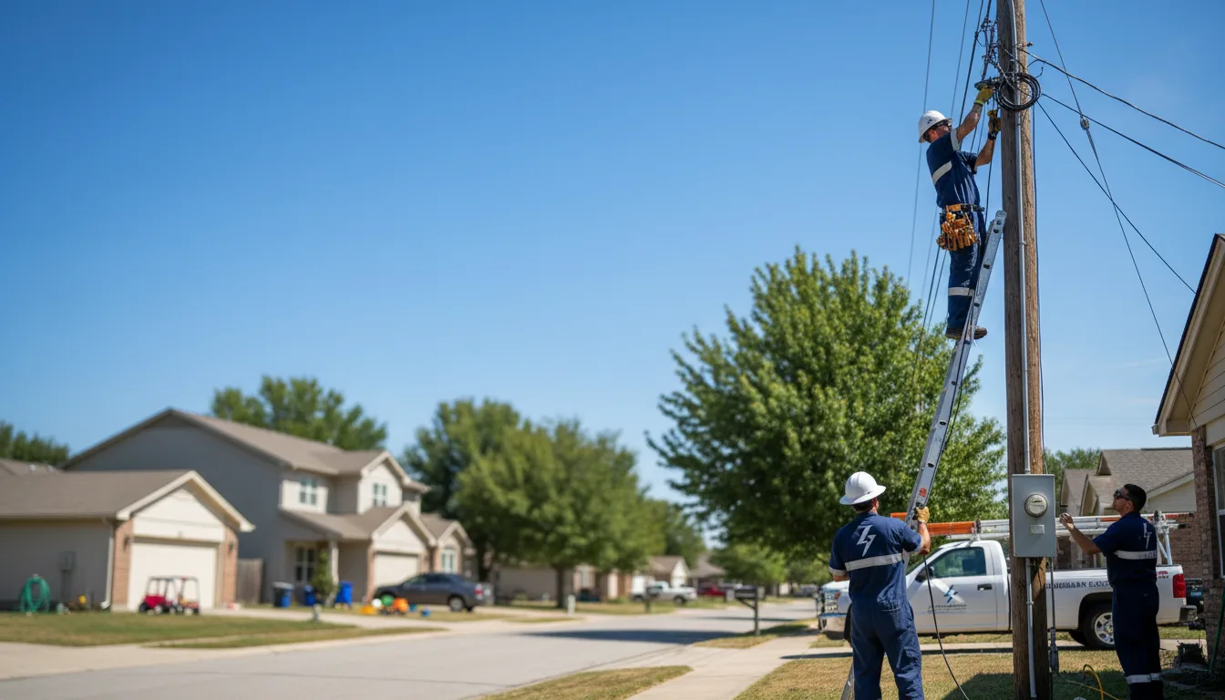 Residential electrician providing installation services in Dell, AR